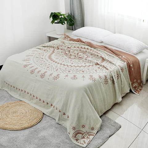 Athens Style Mandra Blanket Range In Pecan Brown