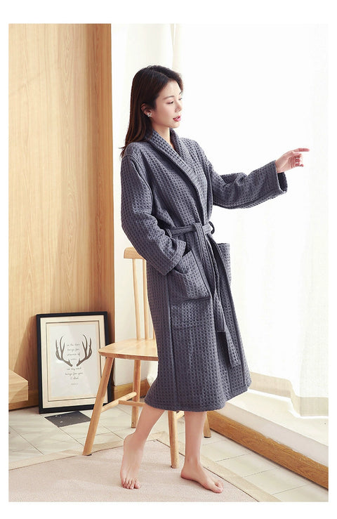 Luxury Bathrobe - Elegant Classic Waffle Robe Range
