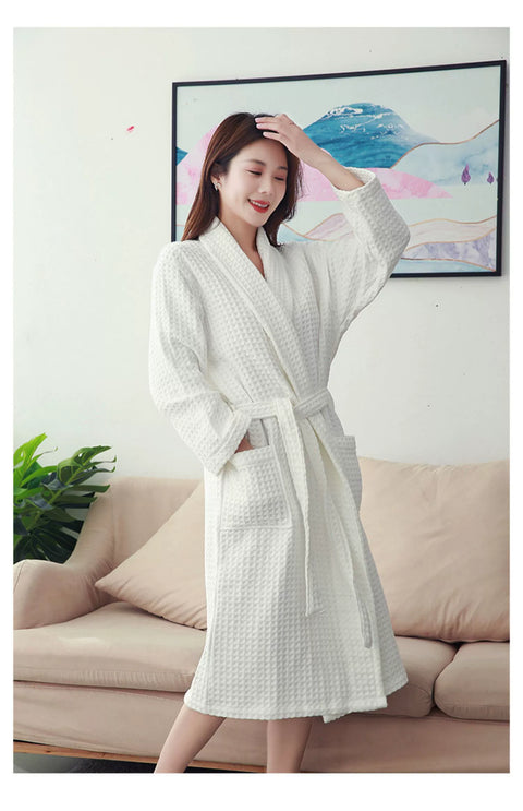 Luxury Bathrobe - Elegant Classic Waffle Robe Range